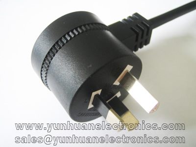Australian SAA AS/NZS 3122 piggback plug power supply cord 10A/250VAC