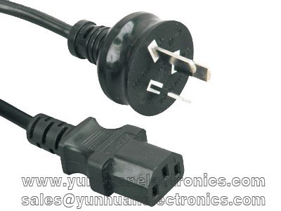 Australian SAA Computer/Monitor Power Cord AS/NZS 3112 to IEC 60320 C13