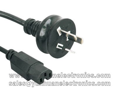 Australian SAA electric plug AS/NZS 3112:2011 to IEC 60320 C15  10A 250VAC