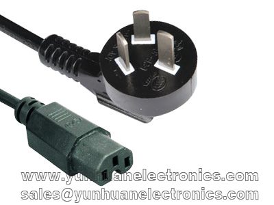 Chinese CCC power plug GB2099.1 to IEC 60320 C15  10A 250VAC