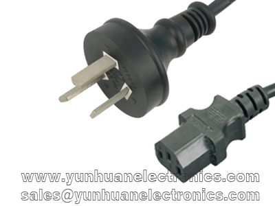 GB2099 1.0C1398 Power Cord China GB2099 Male Plug to IEC60320-C13 Female