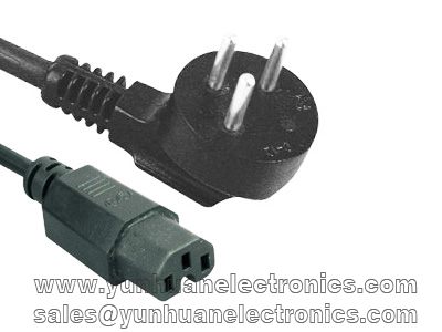 Israeli ac power cord SI-32 SII approval to IEC 60320 C15 10a/250v