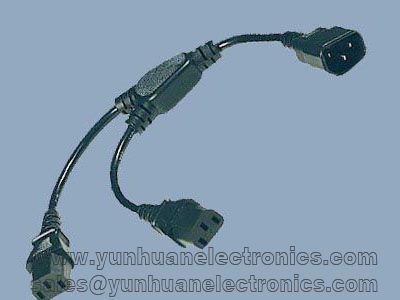 SPLITTER CABLE 1 TO 2 outlets VDE UL APPROVAL