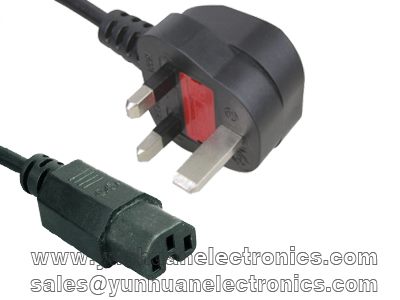 Saudi SASO Power cord Y006A IEC60320 C15 ST3-H