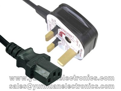 Saudi SASO Power cord Y006 IEC60320 C13 ST3