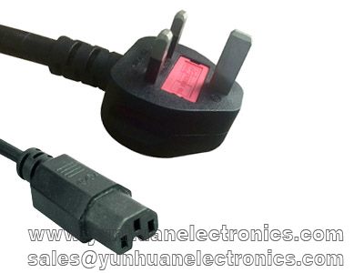 UK ATSA 3 Pin Mains Plug  Kettle Lead IEC C15 Cable 13 Amp