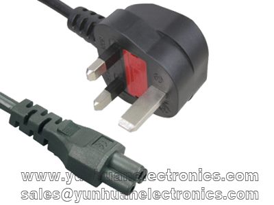 Uk 3 Pin Cloverleaf Power Cords For Laptop Chargers