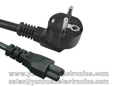 VDE Netzkabel Schukostecker auf IEC 320-C5 Buchse 2.5A/250VAC